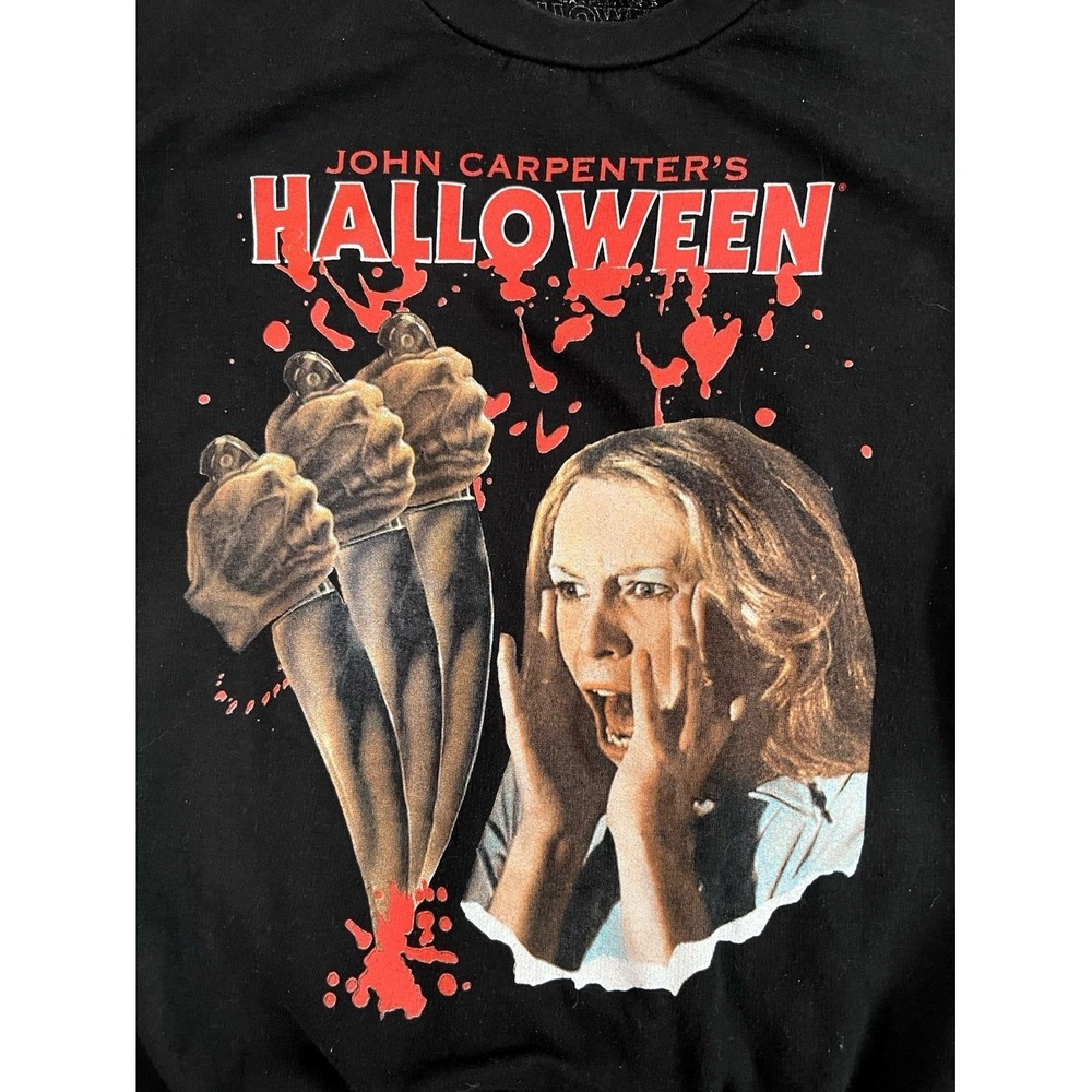 Halloween Michael Meyers Scream Queen Sweater Size Medium Black Laurie Strode - Picture 3 of 10